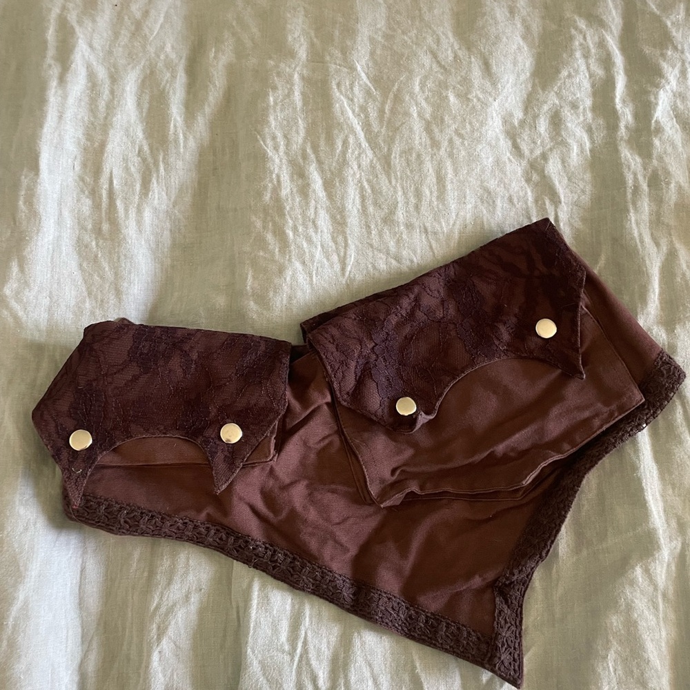 Brown Lace Detail Lingerie Set